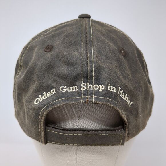 RED'S Trading Post Oldest Gun Shop in Idaho Strapback Hat Brown OS Adjustable - Picture 5 of 8